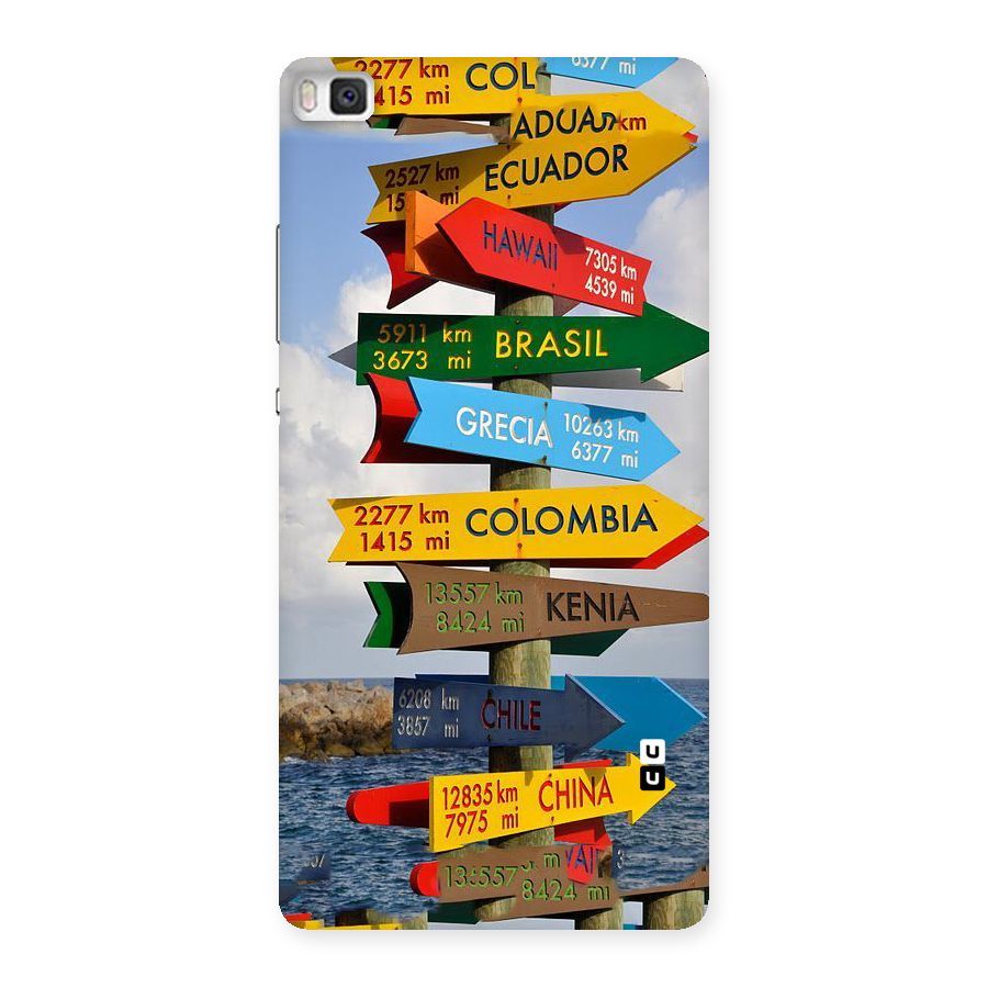 Travel Directions Back Case for Huawei P8