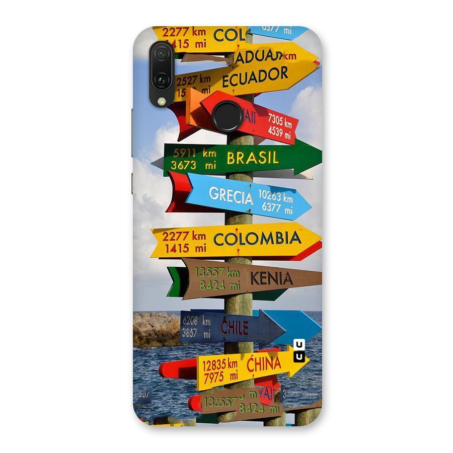 Travel Directions Back Case for Huawei Y9 (2019)