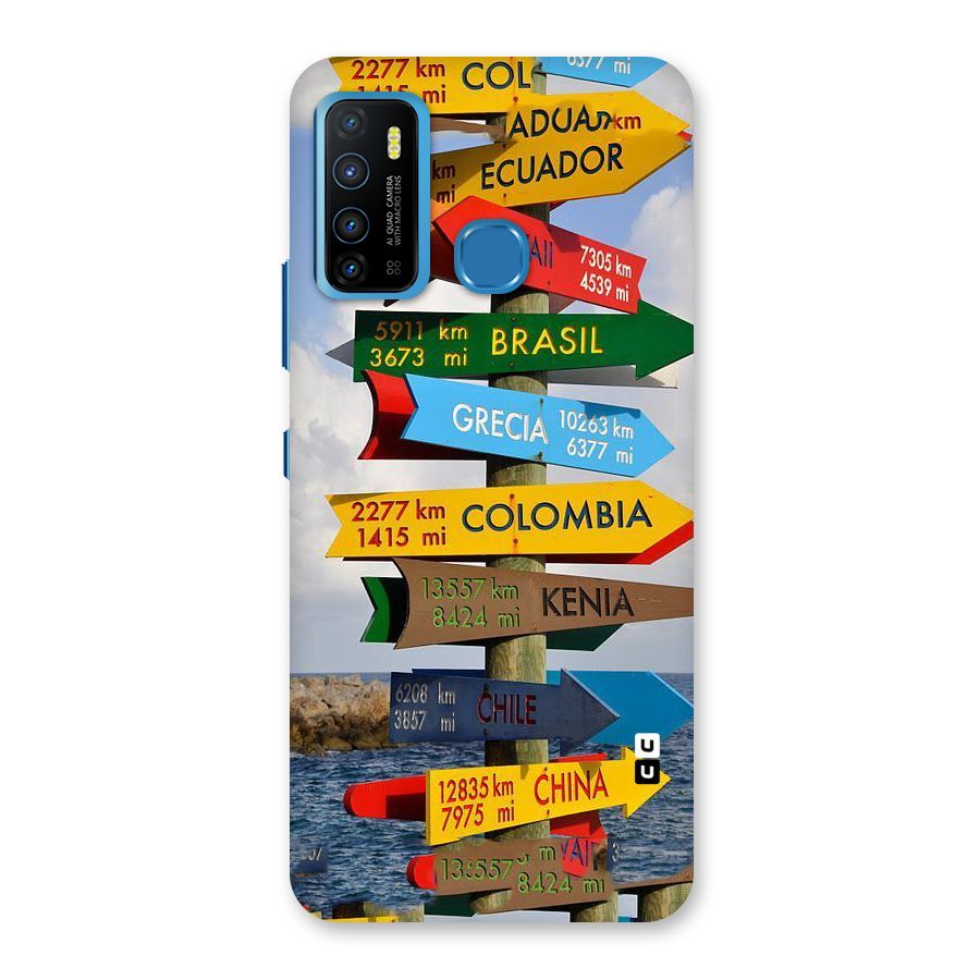 Travel Directions Back Case for Infinix Hot 9