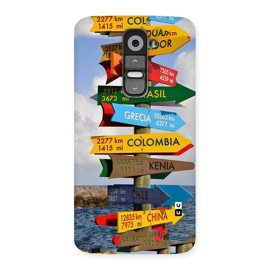 Travel Directions Back Case for LG G2
