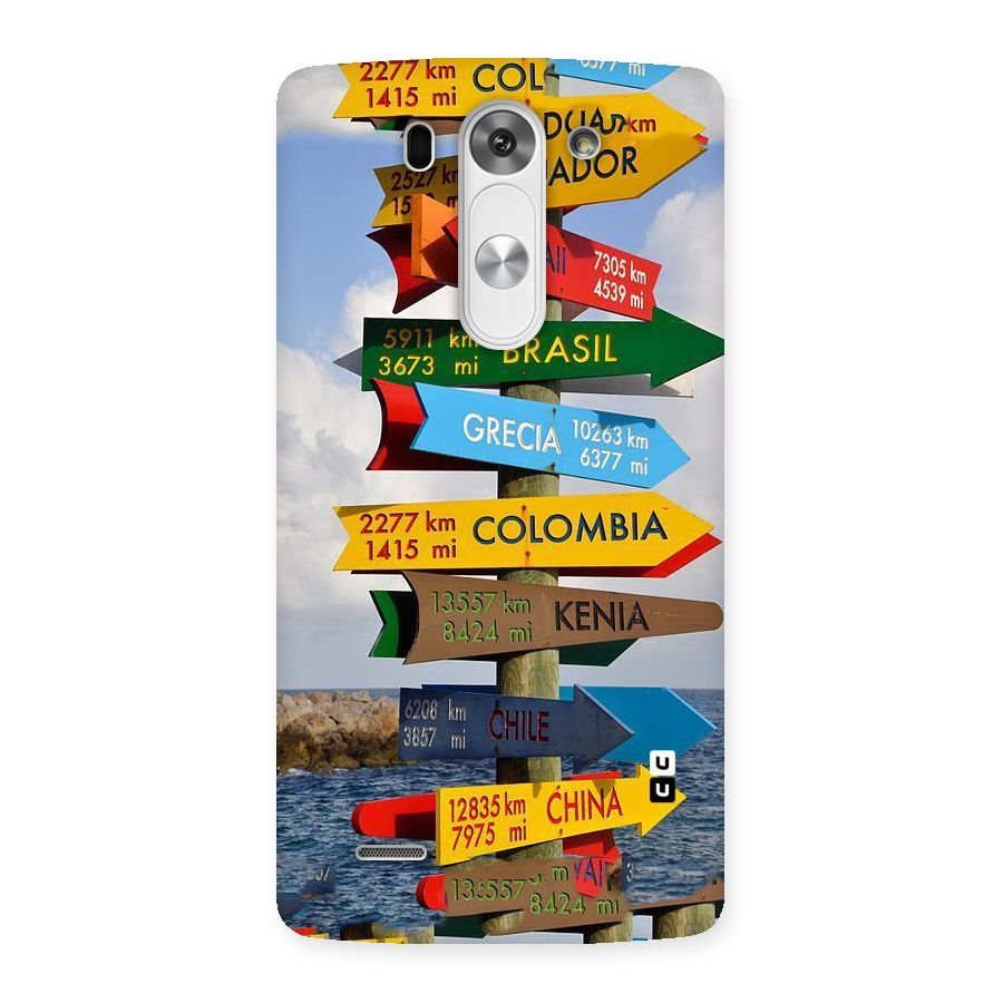 Travel Directions Back Case for LG G3 Mini