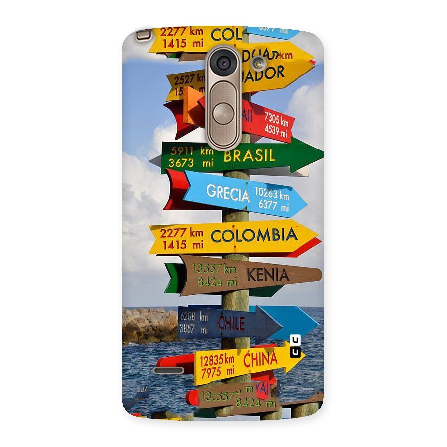 Travel Directions Back Case for LG G3 Stylus