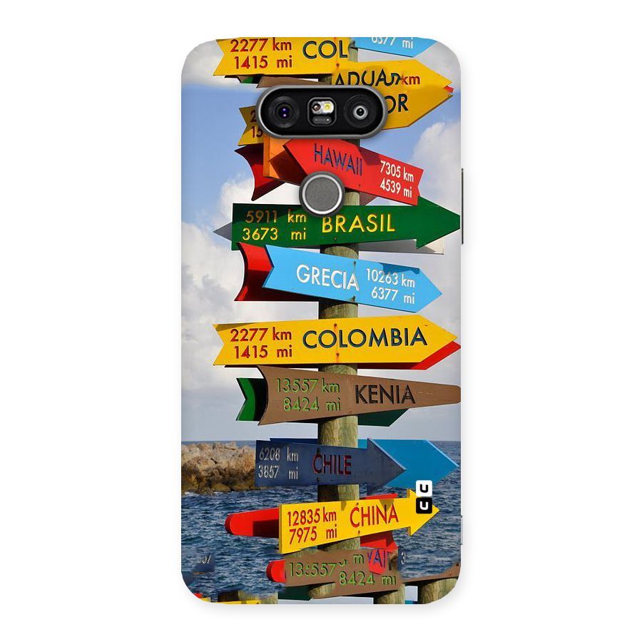 Travel Directions Back Case for LG G5