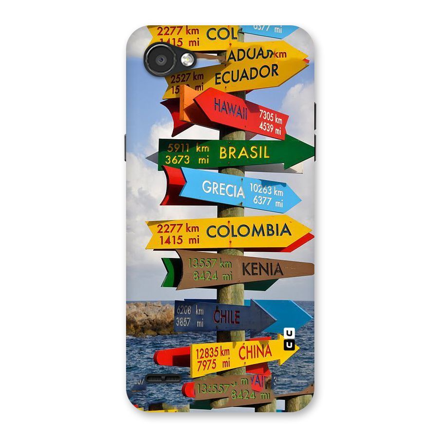 Travel Directions Back Case for LG Q6