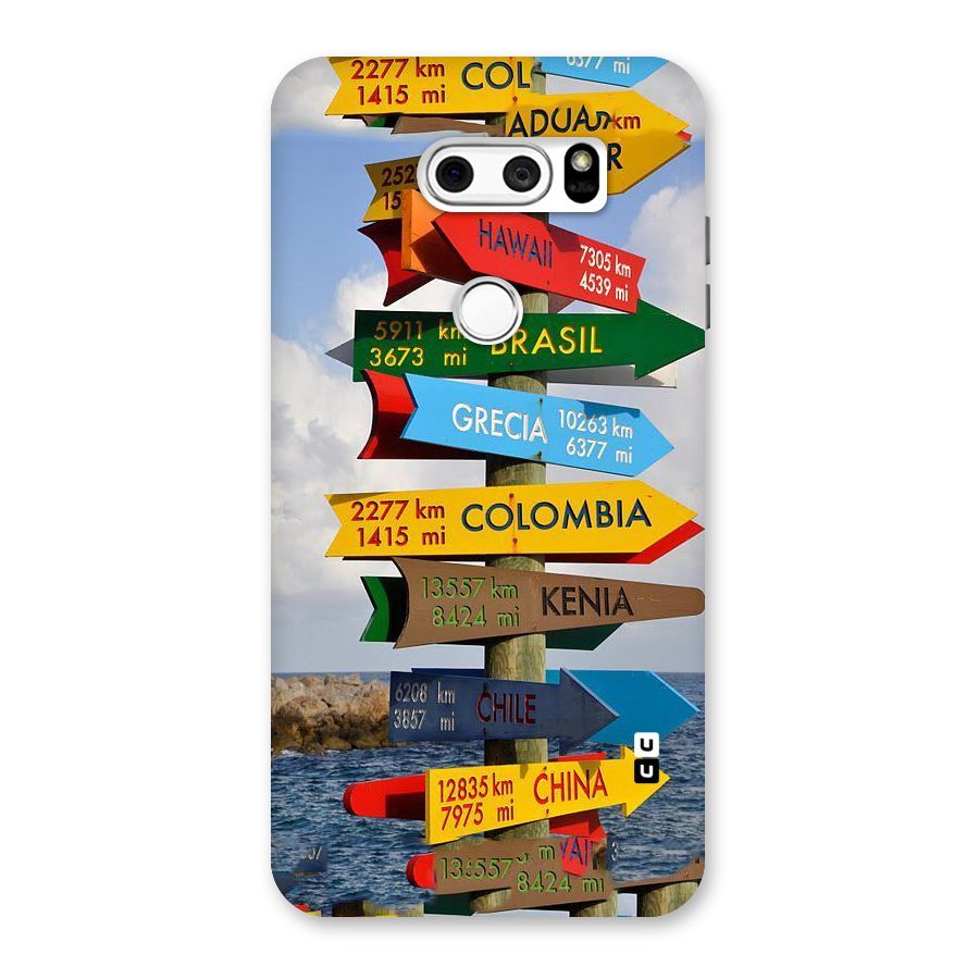 Travel Directions Back Case for LG V30