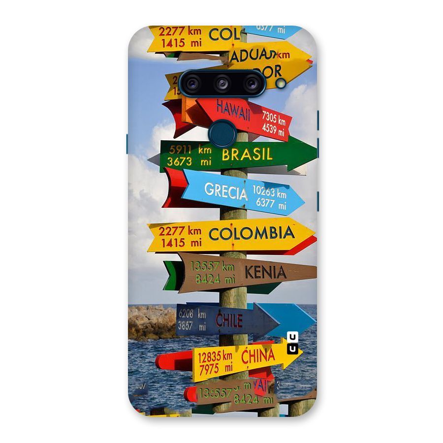 Travel Directions Back Case for LG  V40 ThinQ
