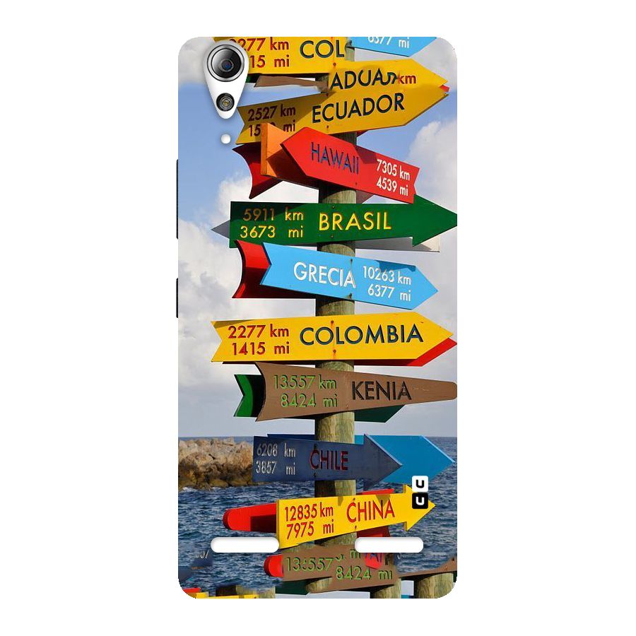 Travel Directions Back Case for Lenovo A6000 Plus