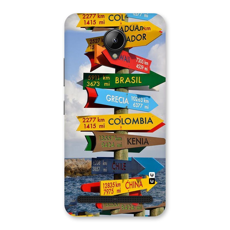 Travel Directions Back Case for Lenovo C2