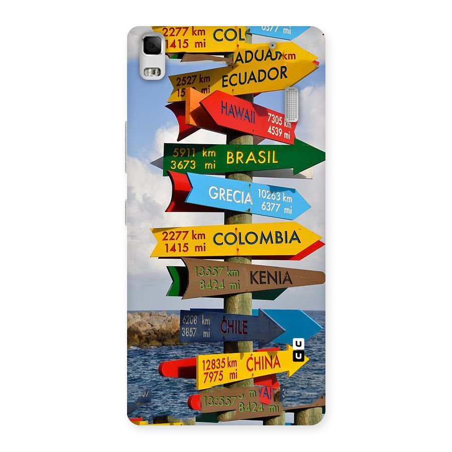 Travel Directions Back Case for Lenovo K3 Note