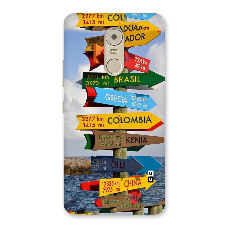 Travel Directions Back Case for Lenovo K6 Note