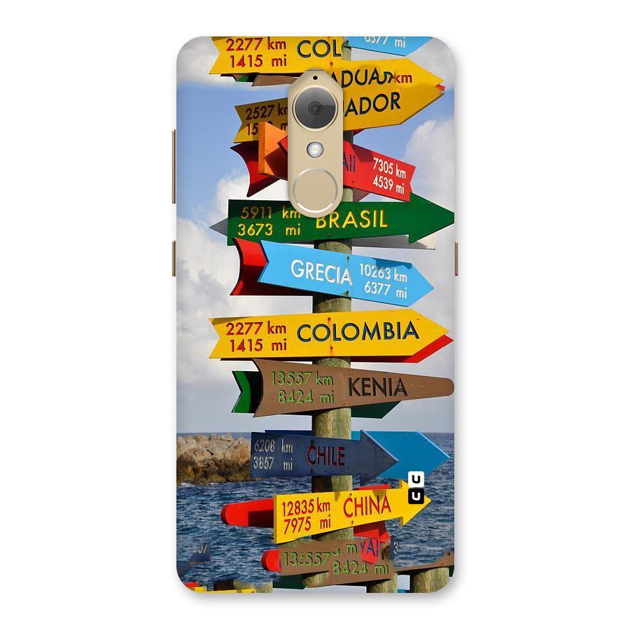 Travel Directions Back Case for Lenovo K8