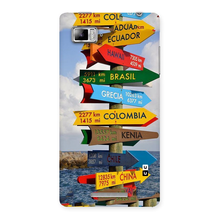 Travel Directions Back Case for Lenovo Vibe Z K910