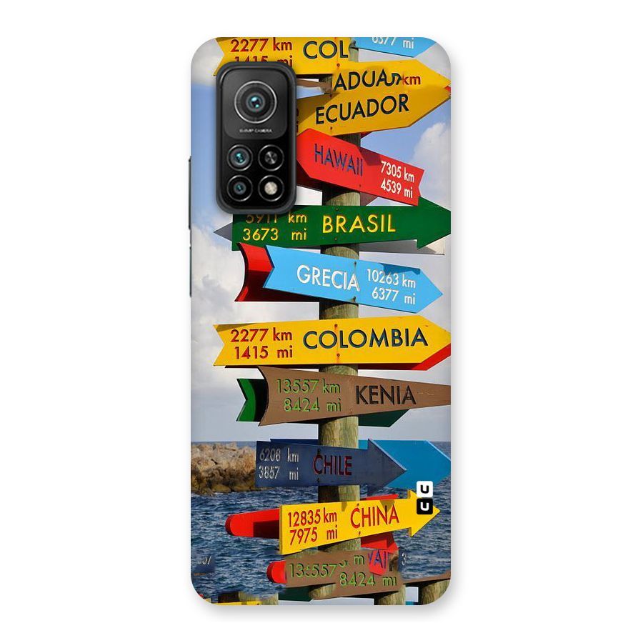 Travel Directions Back Case for Mi 10T 5G