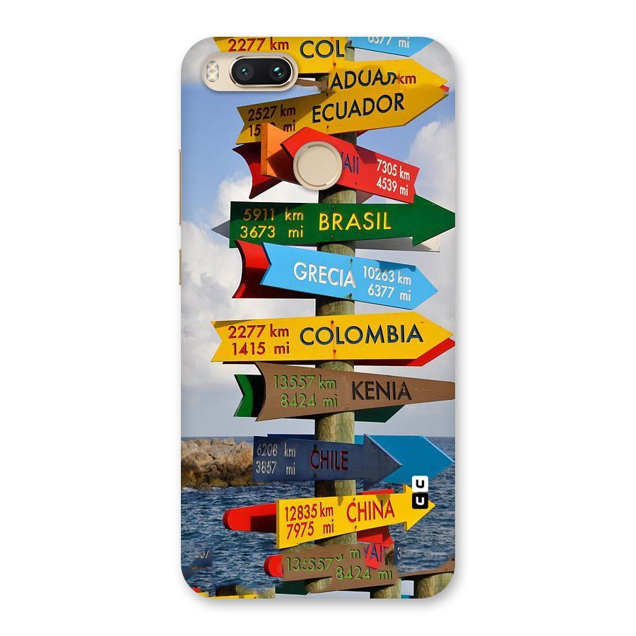 Travel Directions Back Case for Mi A1