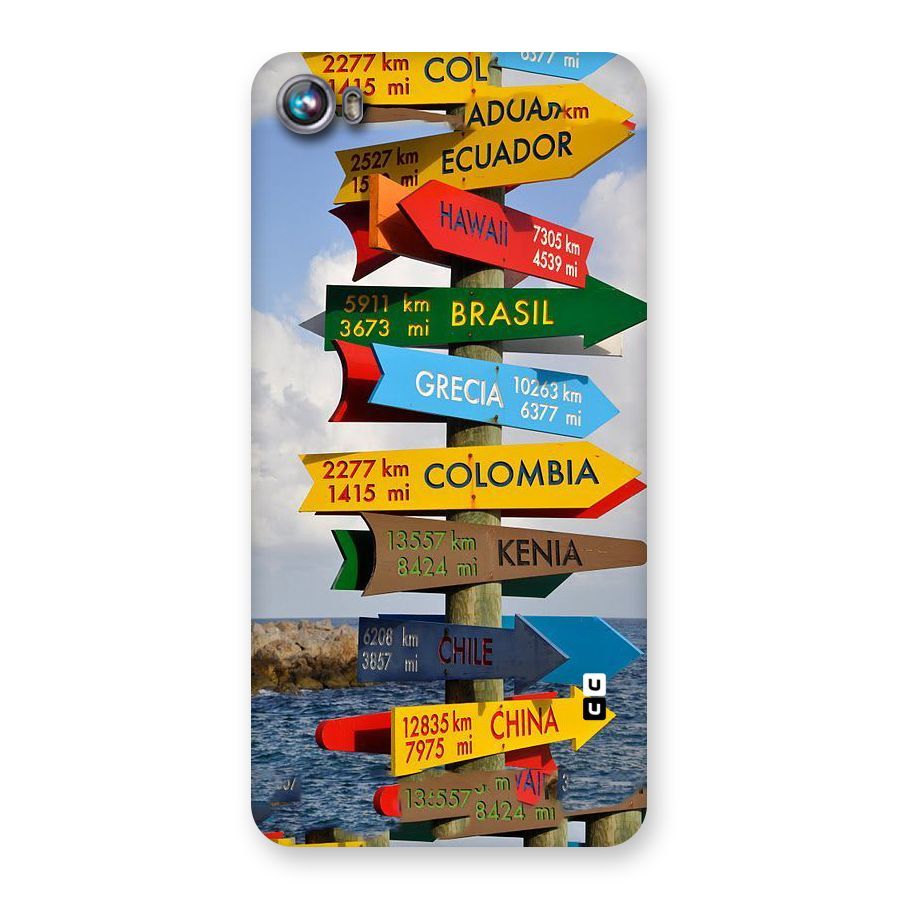 Travel Directions Back Case for Micromax Canvas Fire 4 A107