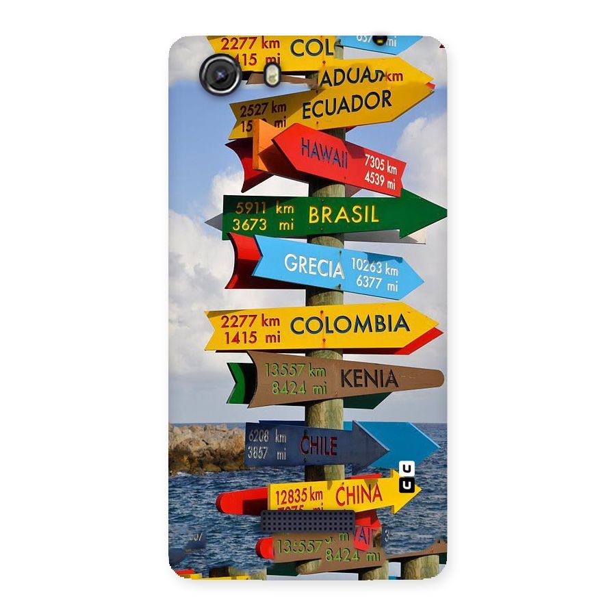 Travel Directions Back Case for Micromax Unite 3