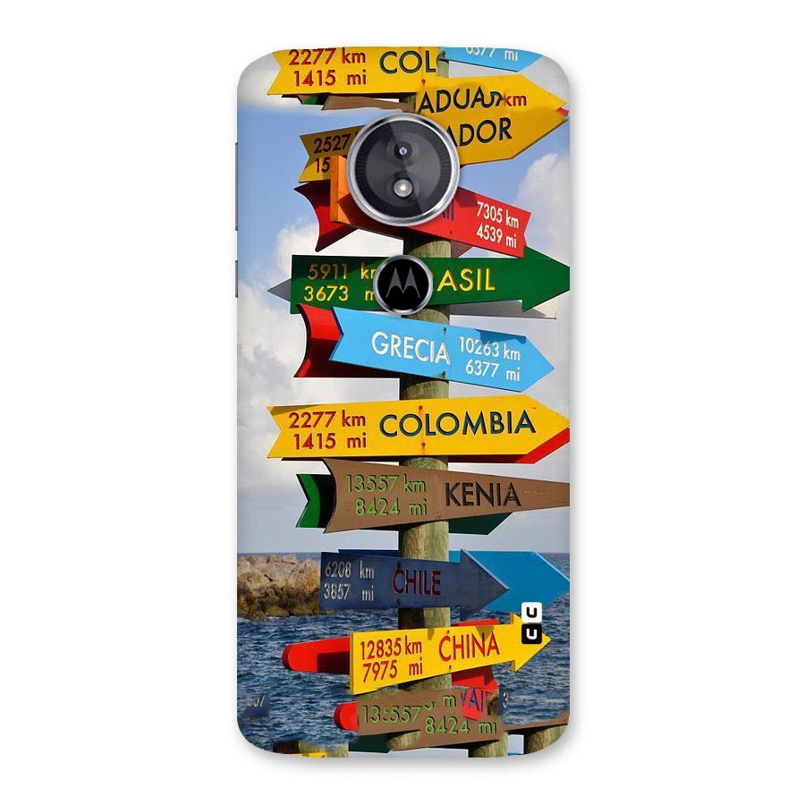 Travel Directions Back Case for Moto E5