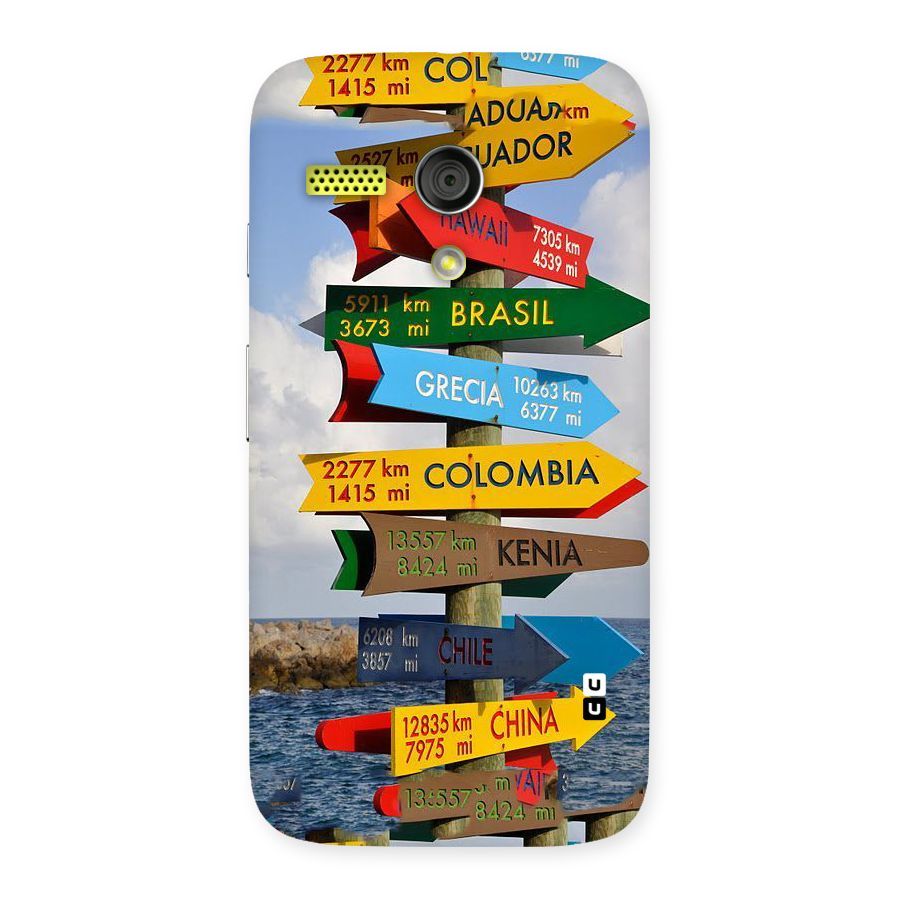 Travel Directions Back Case for Moto G