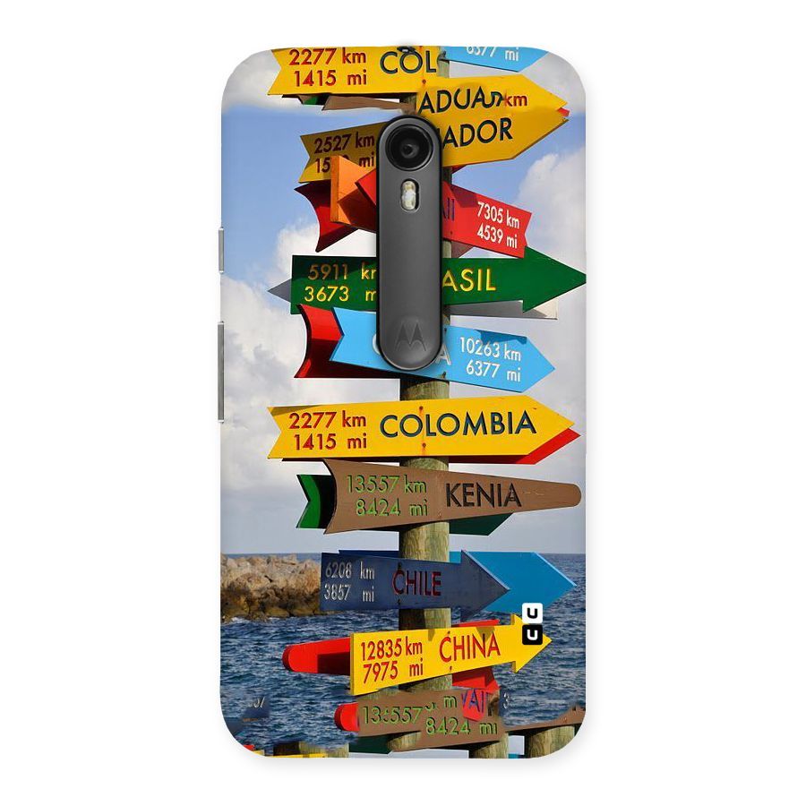 Travel Directions Back Case for Moto G3