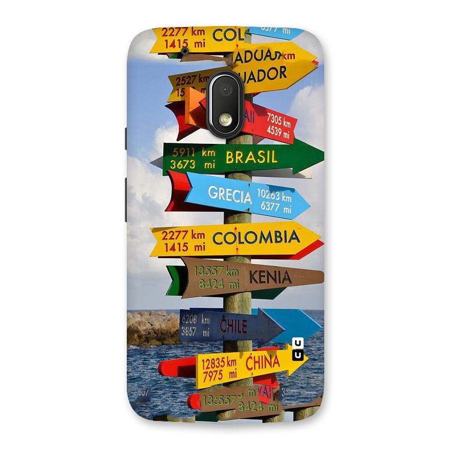 Travel Directions Back Case for Moto G4 Play