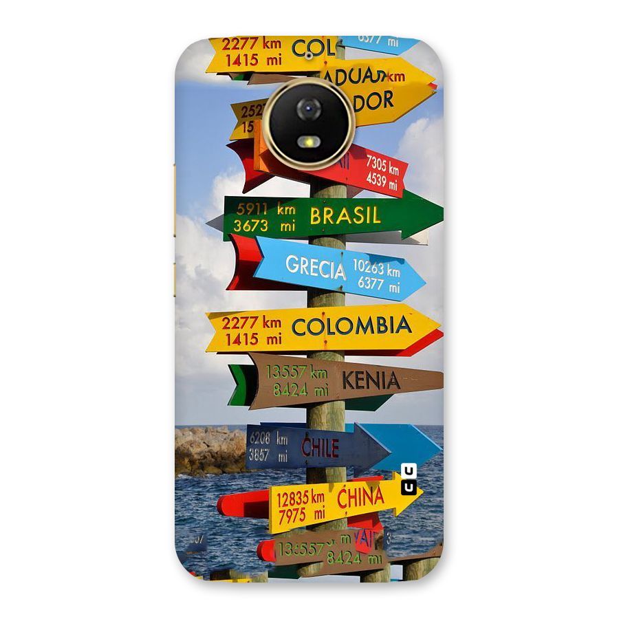 Travel Directions Back Case for Moto G5s