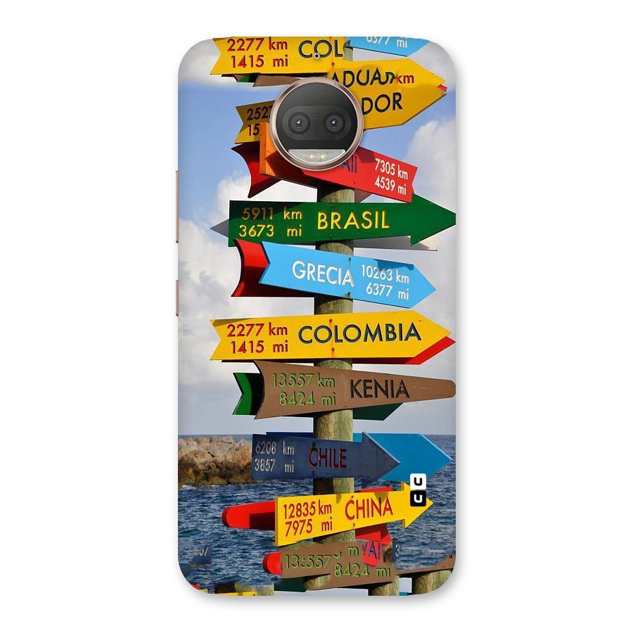 Travel Directions Back Case for Moto G5s Plus