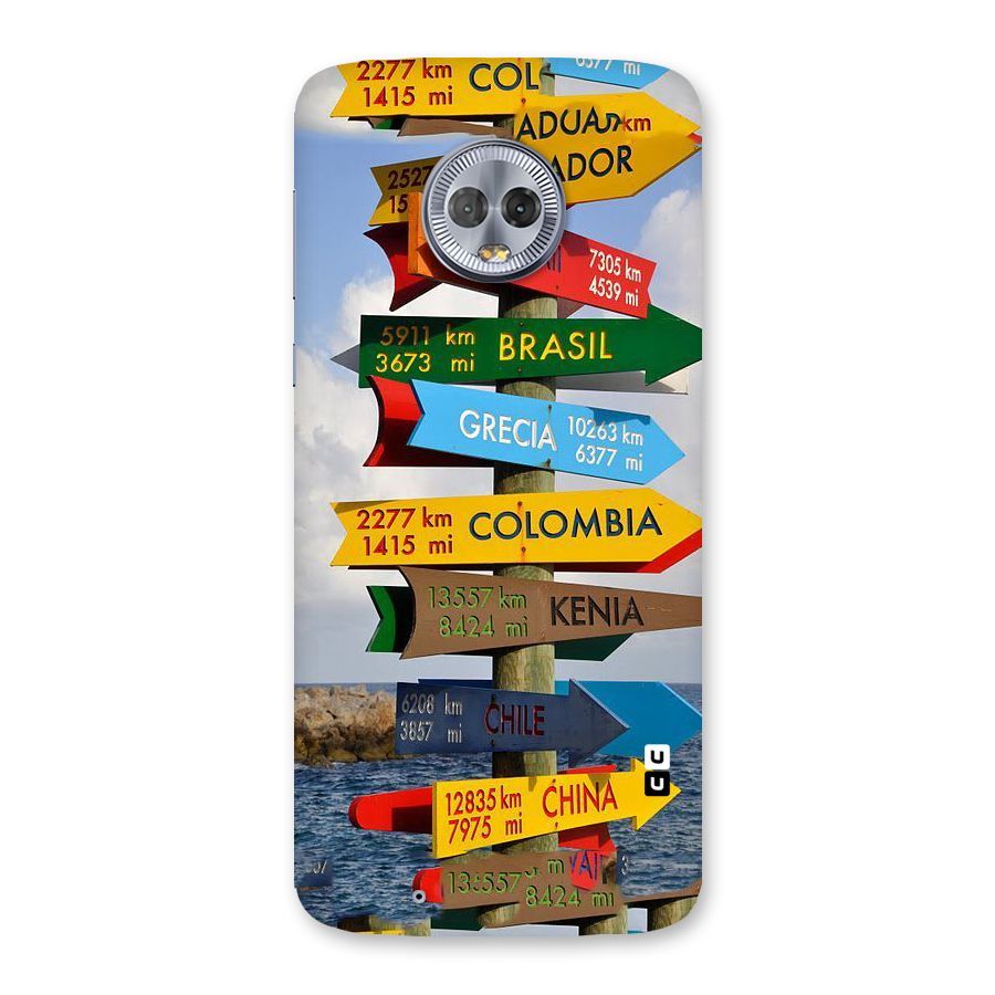 Travel Directions Back Case for Moto G6