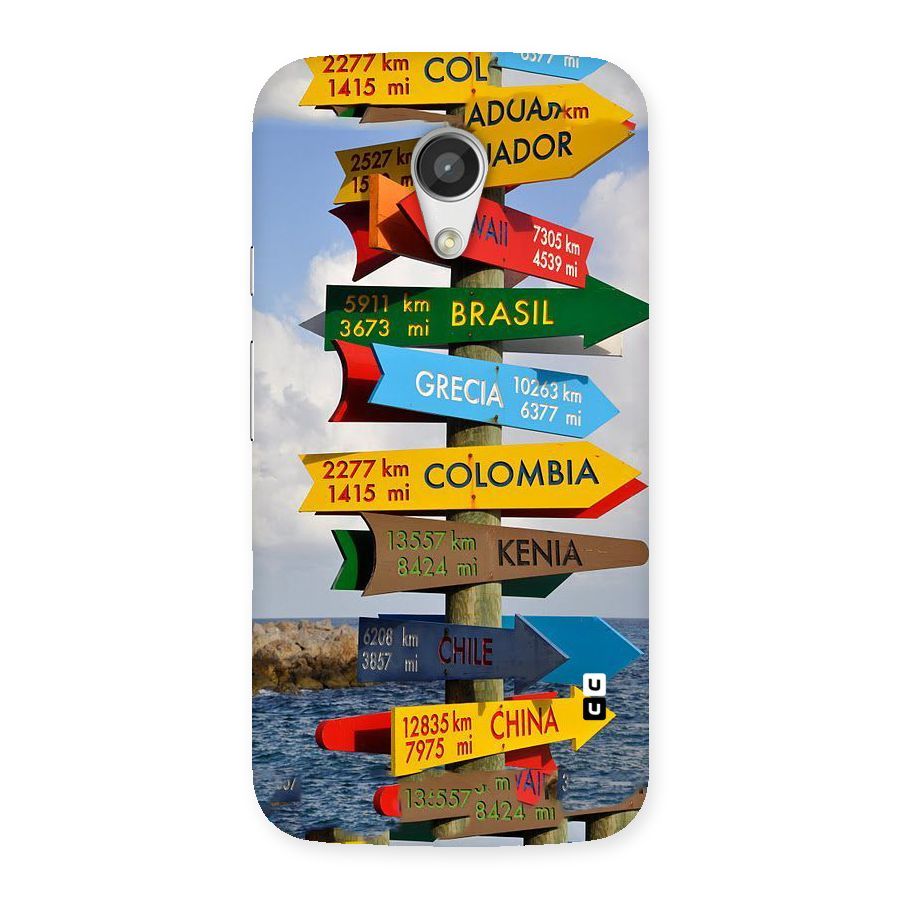 Travel Directions Back Case for Moto G 2nd Gen