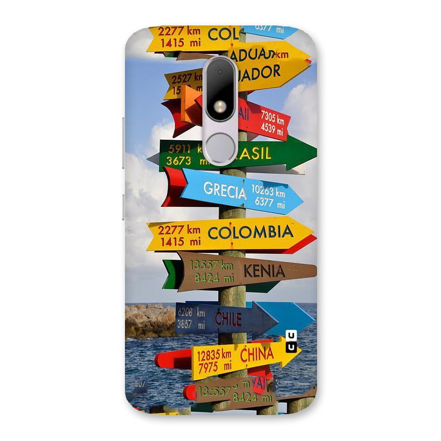 Travel Directions Back Case for Moto M
