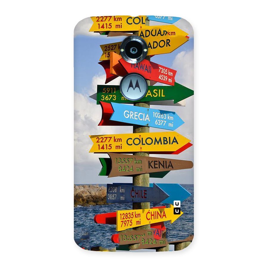 Travel Directions Back Case for Moto X 2nd Gen