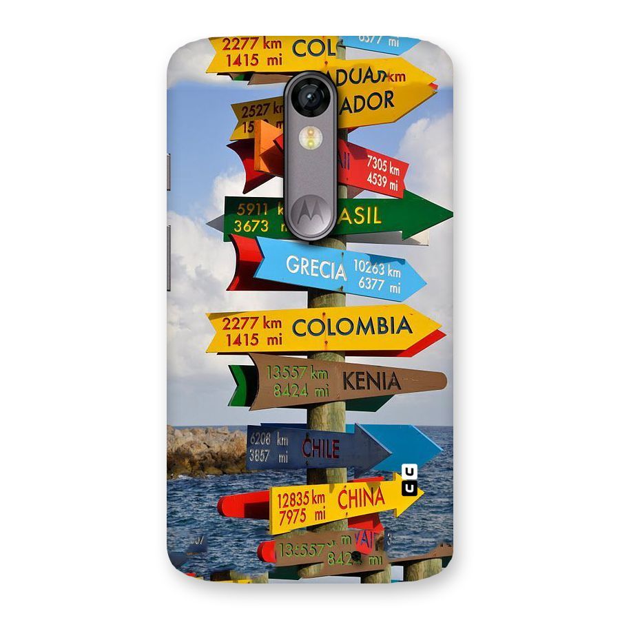 Travel Directions Back Case for Moto X Force