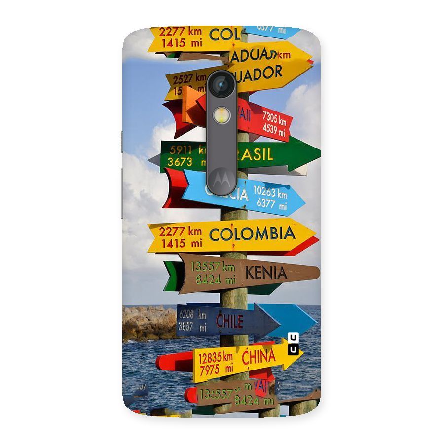 Travel Directions Back Case for Moto X Play