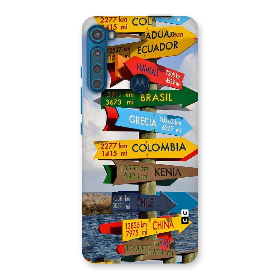Travel Directions Back Case for Motorola One Fusion Plus