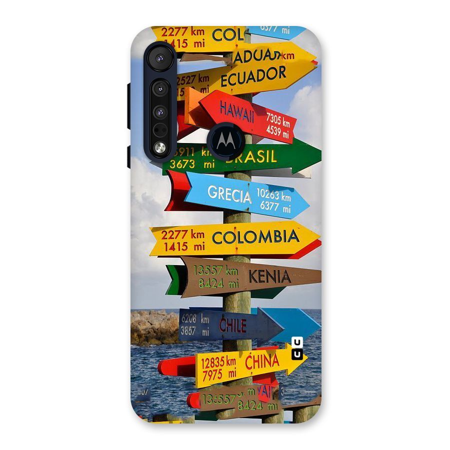 Travel Directions Back Case for Motorola One Macro