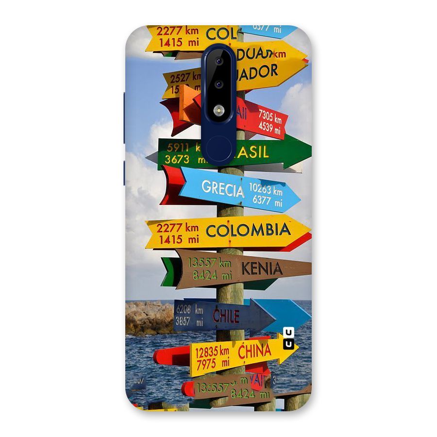 Travel Directions Back Case for Nokia 5.1 Plus
