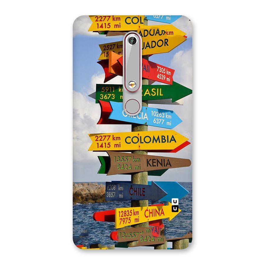 Travel Directions Back Case for Nokia 6.1
