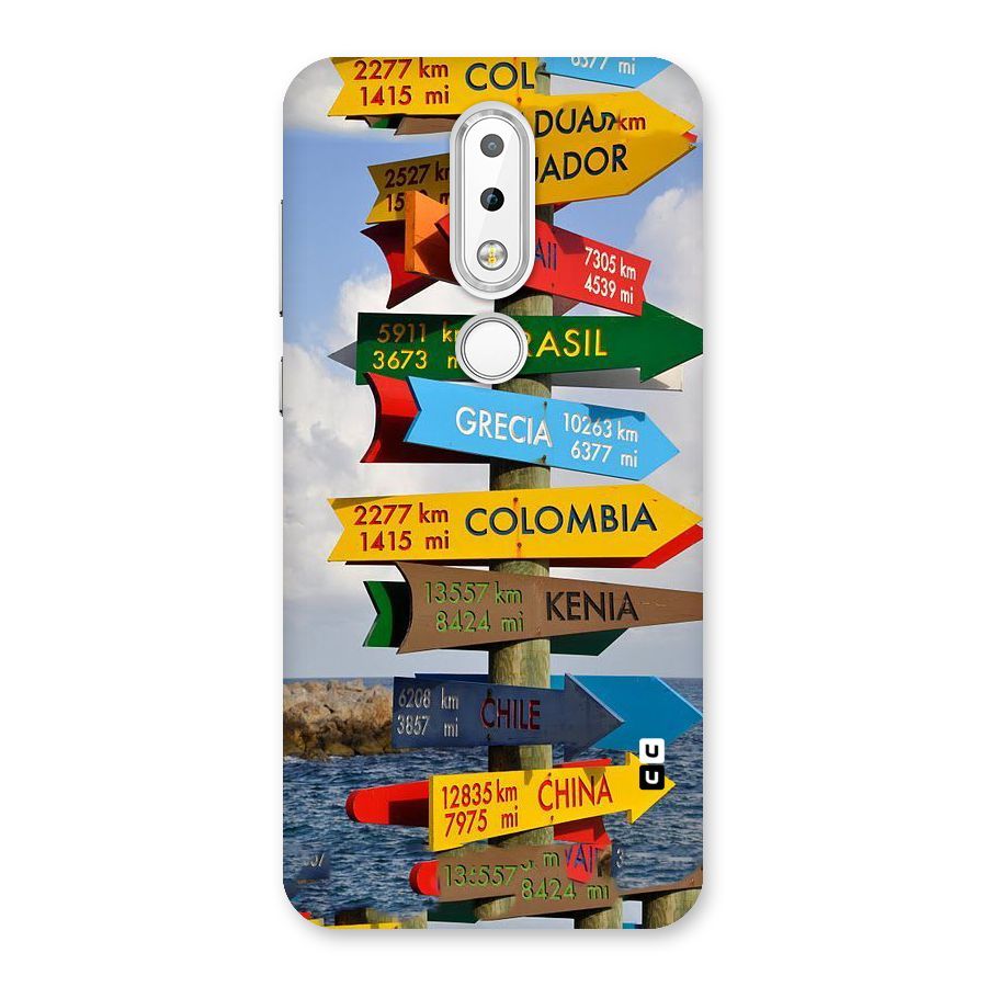 Travel Directions Back Case for Nokia 6.1 Plus