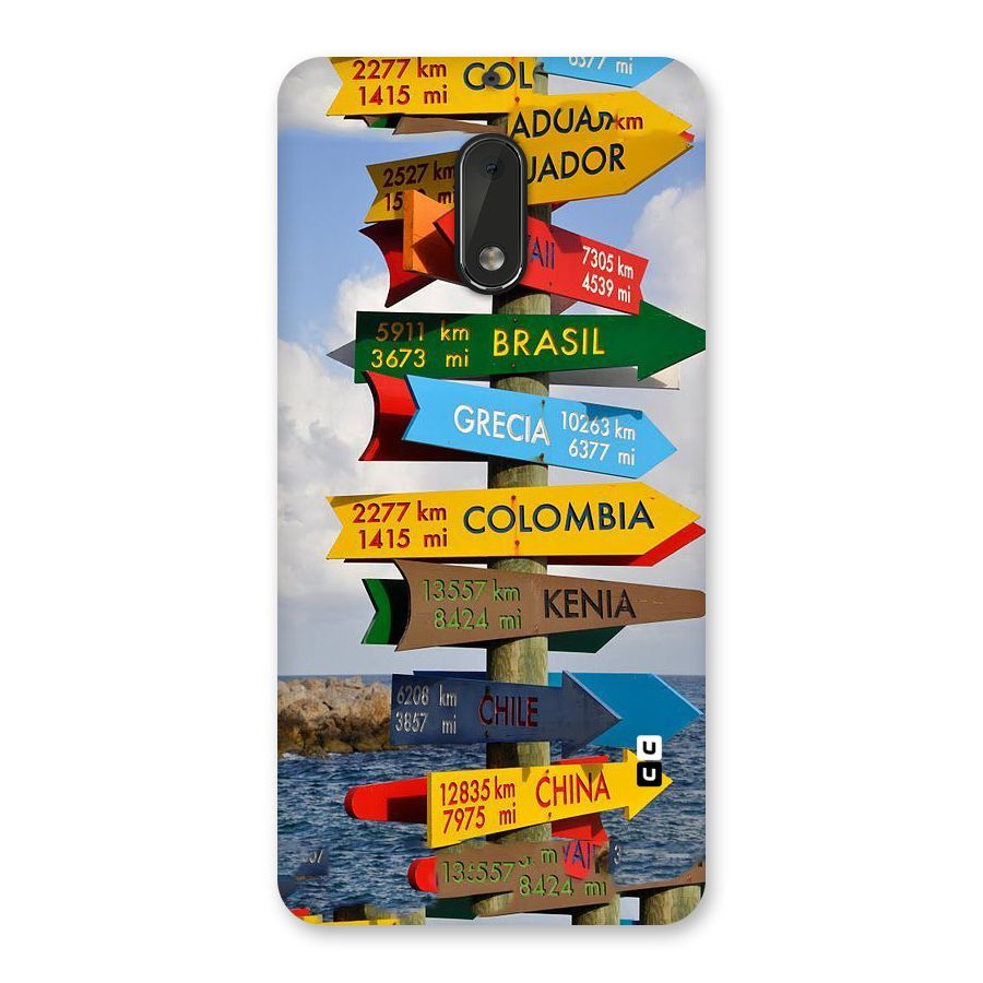 Travel Directions Back Case for Nokia 6