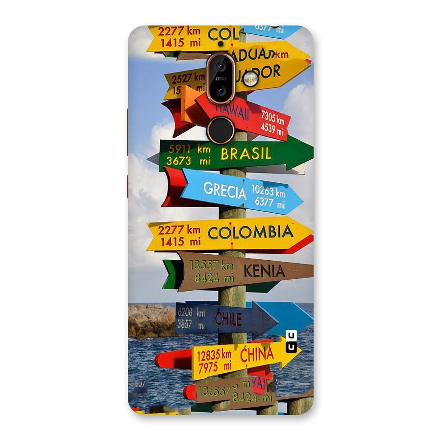 Travel Directions Back Case for Nokia 7 Plus