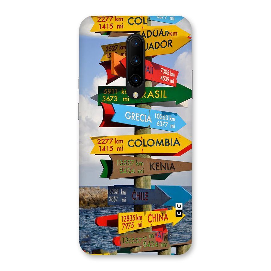 Travel Directions Back Case for OnePlus 7 Pro