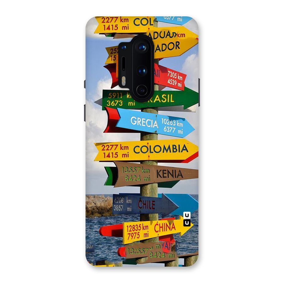 Travel Directions Back Case for OnePlus 8 Pro