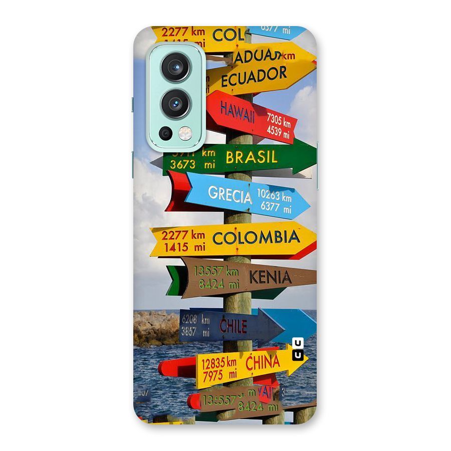 Travel Directions Back Case for OnePlus Nord 2 5G