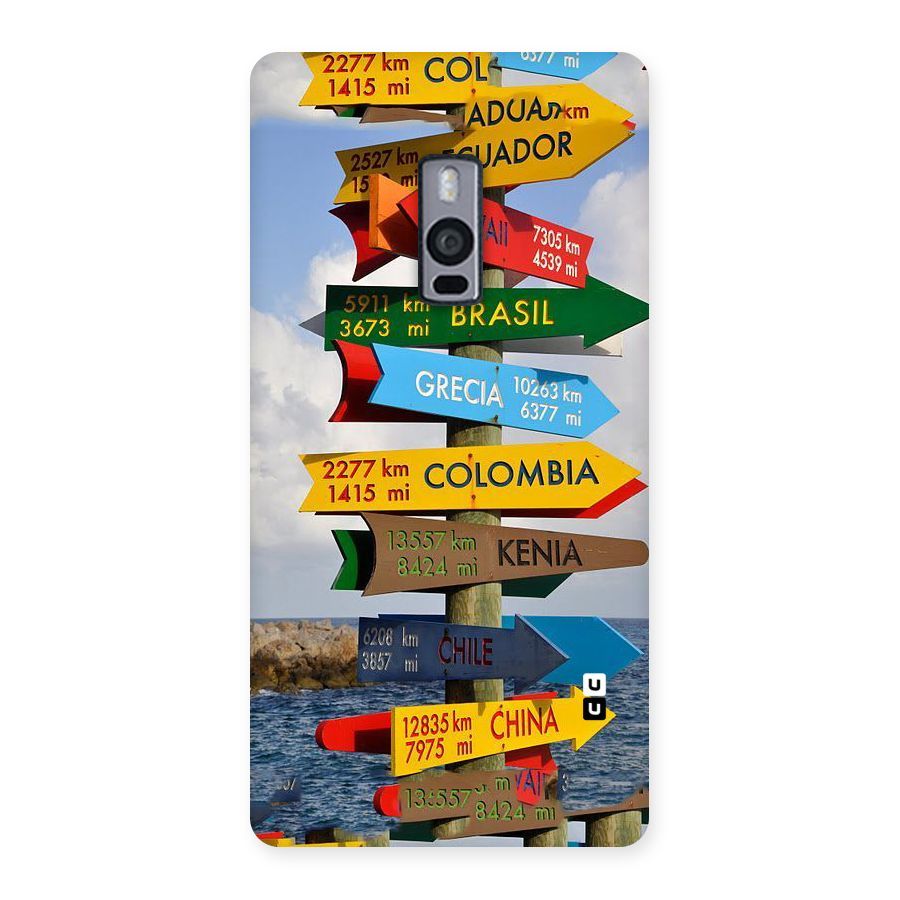 Travel Directions Back Case for OnePlus Two