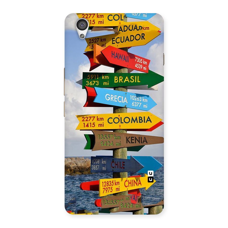 Travel Directions Back Case for OnePlus X