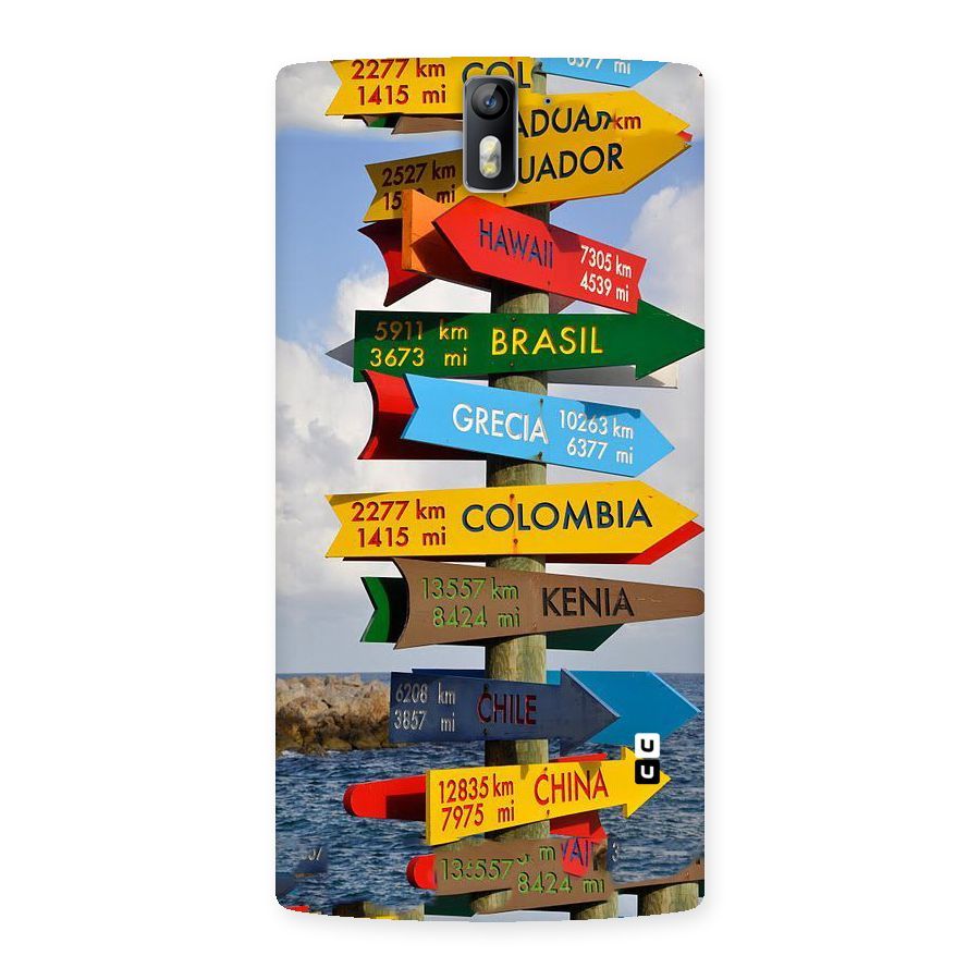Travel Directions Back Case for One Plus One