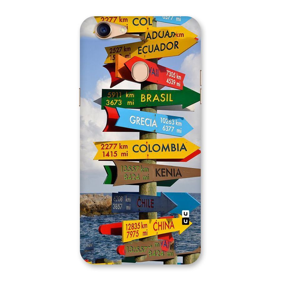 Travel Directions Back Case for Oppo F5 Youth
