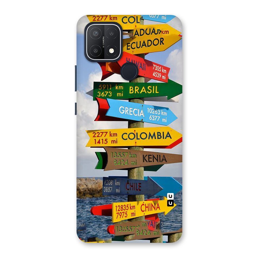 Travel Directions Back Case for Oppo A15s