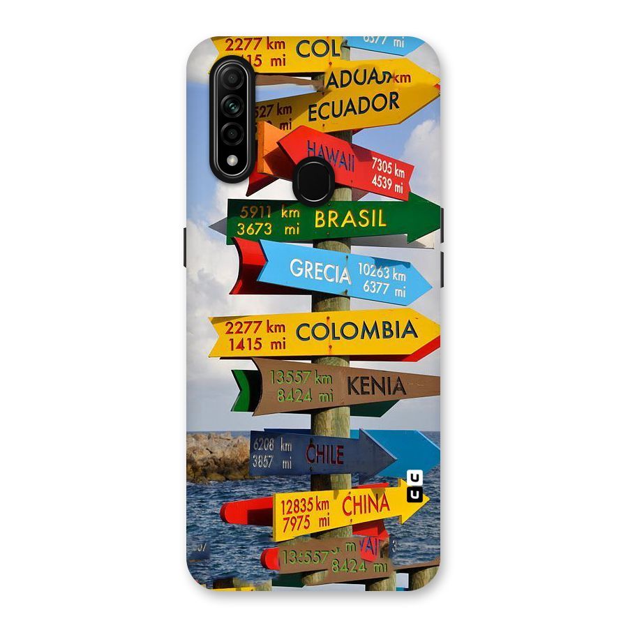 Travel Directions Back Case for Oppo A31