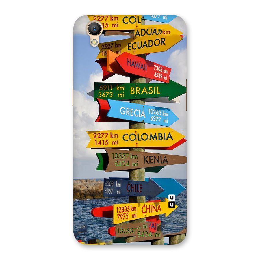 Travel Directions Back Case for Oppo A37