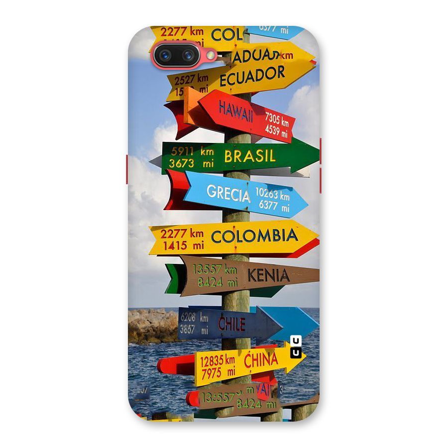 Travel Directions Back Case for Oppo A3s